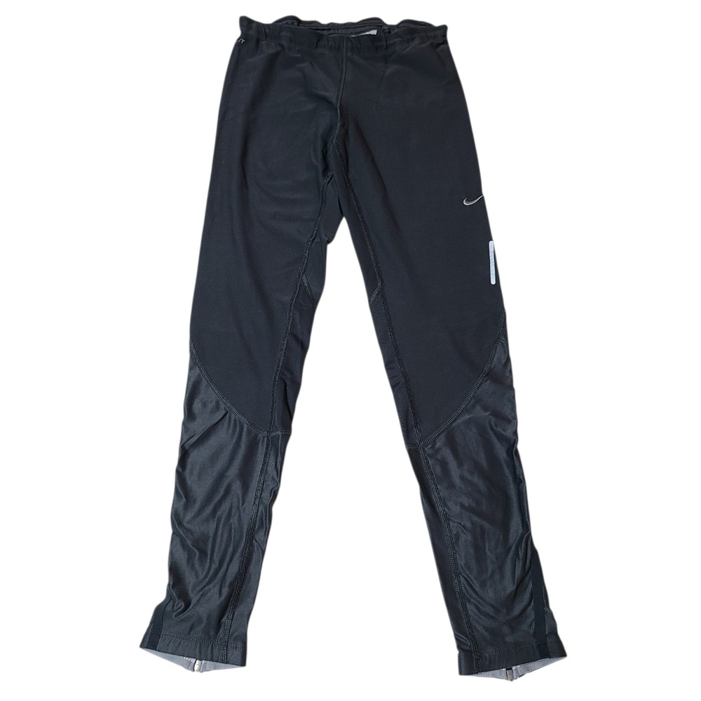 Nike Tech Tights Women's Small Anthracite Gray Running Pants Ankle Zip